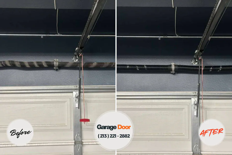 Before and after: garage door repair Barbourmeade, KY